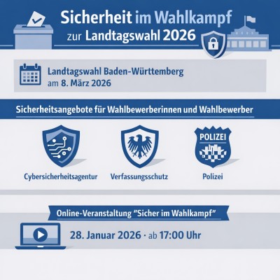 Sicherheitsangebote zur Landtagswahl 2026 in Baden-Württemberg